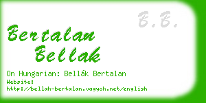 bertalan bellak business card