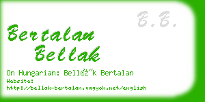 bertalan bellak business card